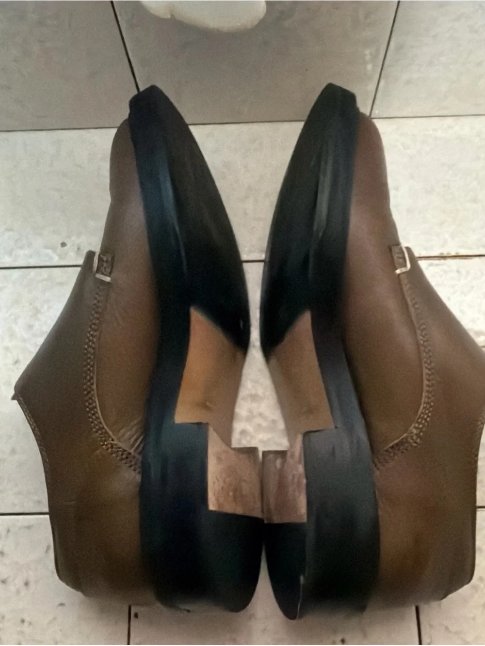 Rag & Bone Saxon Zip-Front Leather Loafer Brown 38.5/8